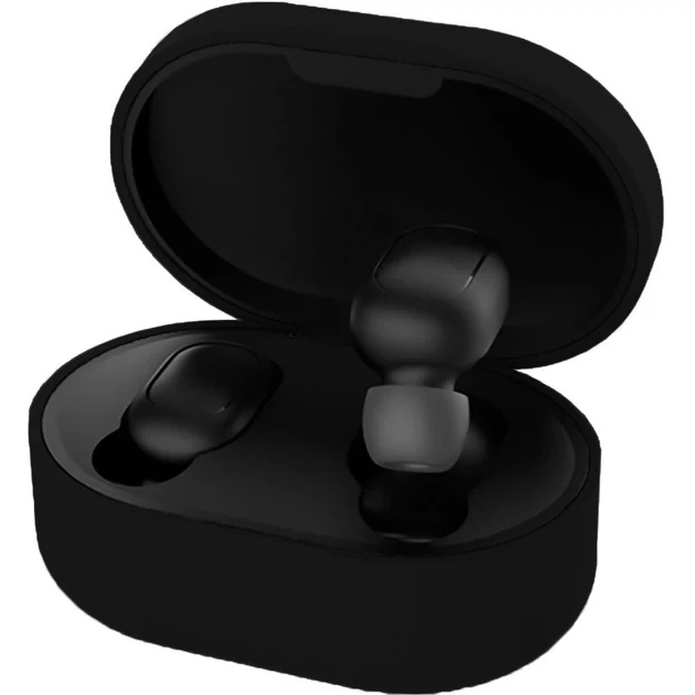 Силіконовий чохол з карабіном для навушників Xiaomi Mi Earbuds Basic 2, чорний - зображення 7