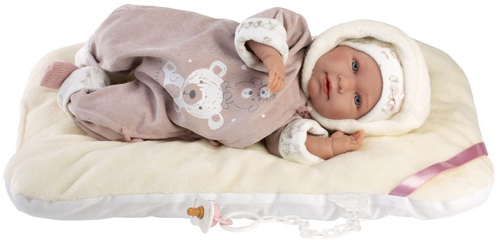 Lalka bobas Llorens Lala z poduszką 42 cm (8426265174065) - obraz 3