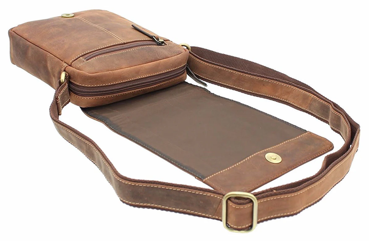 Мужская кожаная сумка через плечо Visconti S7 Messenger Bag A5 (Oil Tan) - Фото 7 Мужская кожаная сумка через плечо Visconti S7 Messenger Bag A5 (Oil Tan) - изображение 7