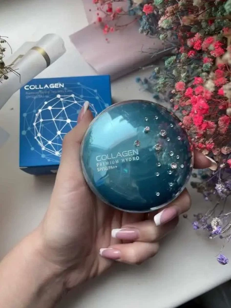Коллагеновая пудра Enough Collagen Hydro Moisture Two Way Cake SPF 50 со сменным блоком 13 light beige 24 г (2000962946420) - изображение 9