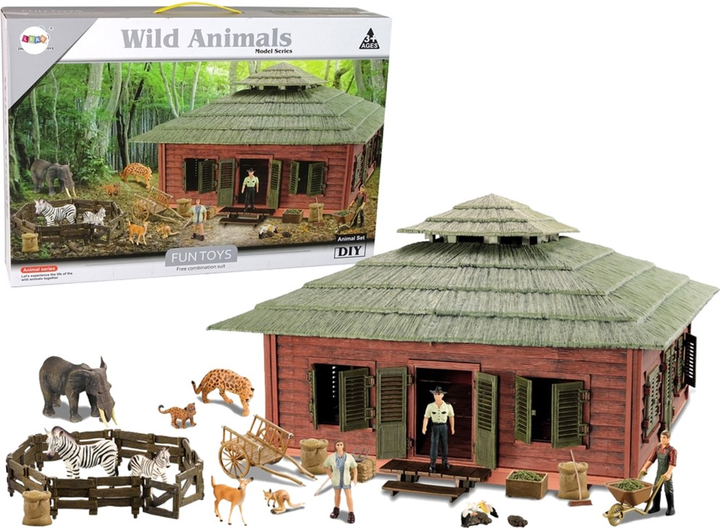 Zestaw do zabawy Leantoys Wild Animals Szopa safari z akcesoriami (5905214971984) - obraz 2