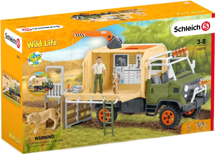 Ігровий набір Schleich Wild Life Вантажівка для порятунку тварин з аксесуарами (4055744029820) - зображення 1