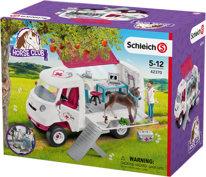 Ігровий набір Schleich Horse Club Ветеринар з лошам (4055744013850) - зображення 1