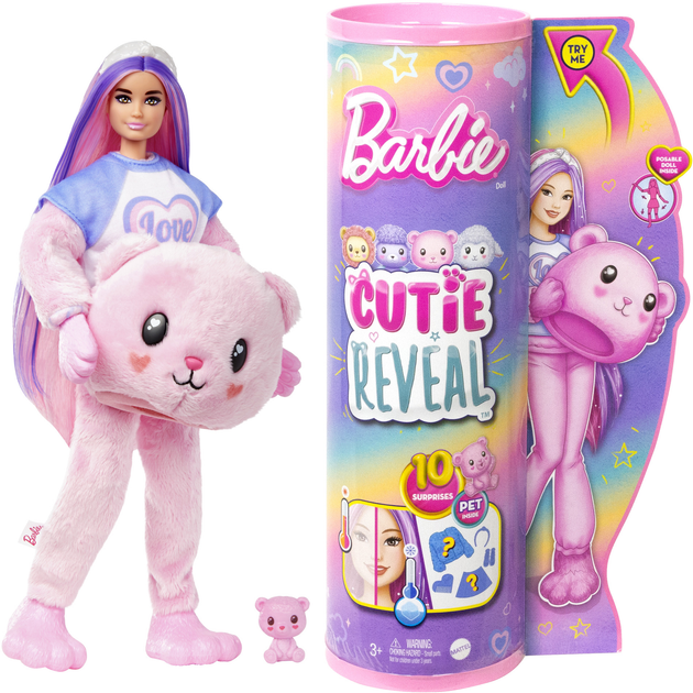 Lalka Barbie Cutie Reveal Miękki i puszysty niedźwiadek (194735106974) - obraz 1