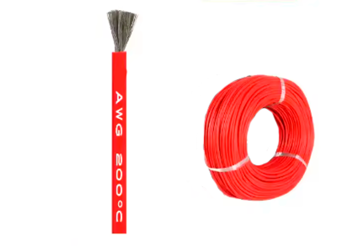 Кабель 4AWG провод, медь в силиконовой изоляции, 1м, многожильный ...