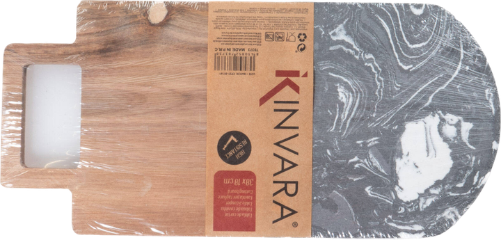 Обробна дошка Kinvara мармурова з дерев'яною ручкою 38 x 18 см (8430852783738) - зображення 4