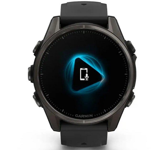 Смарт-часы Garmin Fenix 8 43 mm AMOLED Sapphire, Carbon grey DLC titanium with Black/pebble grey silicone band (010-02903-21) - изображение 3