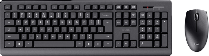 Zestaw bezprzewodowy Trust Primo Wireless keyboard & mouse set Black (8713439253474) - obraz 1