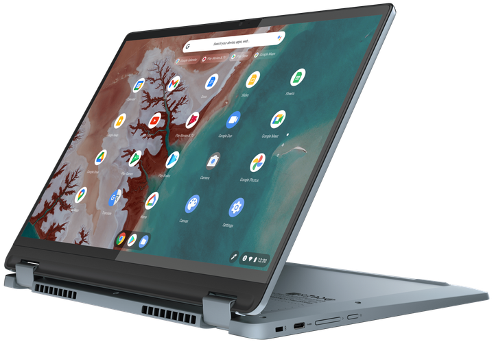 Сенсорний ноутбук 14" Lenovo IdeaPad Flex 5 Chrome 14IAU7 Intel Core i3-1215U RAM 8GB eMMC 128GB 10год батарея Chrome OS Алюмінієвий корпус (UKR) - Уцінка - зображення 7