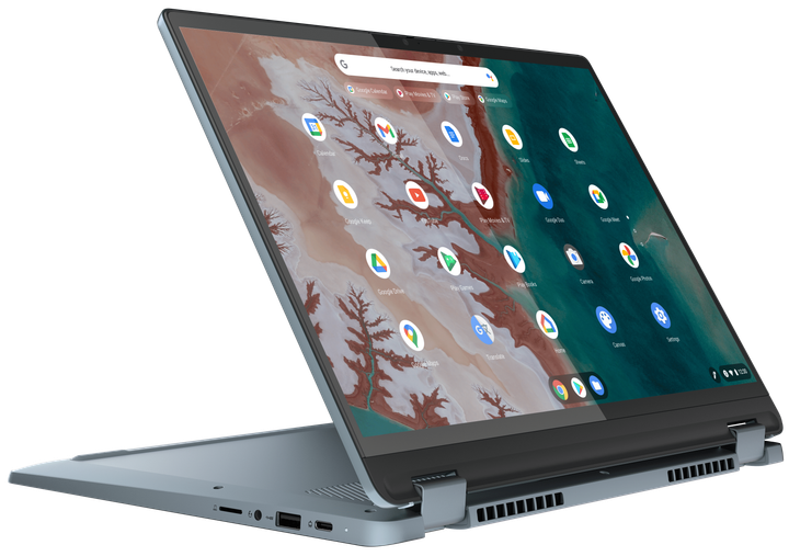 Сенсорний ноутбук 14" Lenovo IdeaPad Flex 5 Chrome 14IAU7 Intel Core i3-1215U RAM 8GB eMMC 128GB 10год батарея Chrome OS Алюмінієвий корпус (UKR) - Уцінка - зображення 8