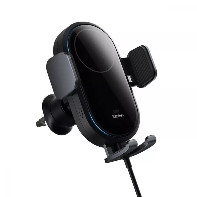 Автодержатель Baseus LightChaser Series Wireless Charging Electric Car Mount 15W Cosmic Black - Фото 4 Автодержатель Baseus LightChaser Series Wireless Charging Electric Car Mount 15W Cosmic Black - изображение 4