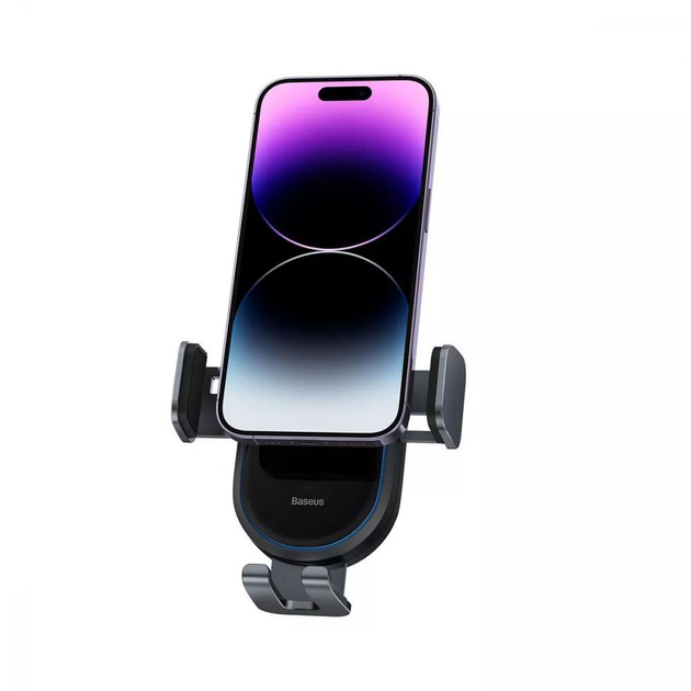 Автодержатель Baseus LightChaser Series Wireless Charging Electric Car Mount 15W Cosmic Black - Фото 5 Автодержатель Baseus LightChaser Series Wireless Charging Electric Car Mount 15W Cosmic Black - изображение 5