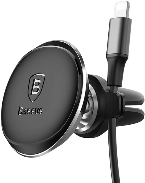 Автоутримувач Baseus Magnetic Car Mount Phone Holder with Cable Clip Air Vent Version Cluster Black - Фото 2 Автоутримувач Baseus Magnetic Car Mount Phone Holder with Cable Clip Air Vent Version Cluster Black - зображення 2