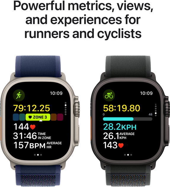 Smartwatch Apple Watch Ultra 2 (2024) GPS + Cellular 49mm Black Titanium Case with Black Ocean Band (MX4P3) - obraz 4