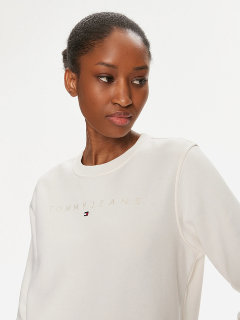 Світшот жіночий Tommy Jeans DW0DW17793-YBH XS Білий (8720646649112) - зображення 4