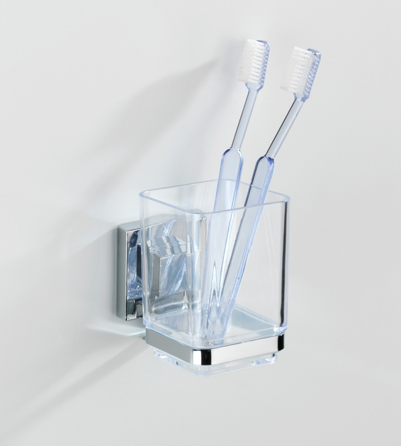 Pojemnik na szczoteczki do zębów Wenko Quadro Vacuum-Loc Srebrny (4008838162590) - obraz 6