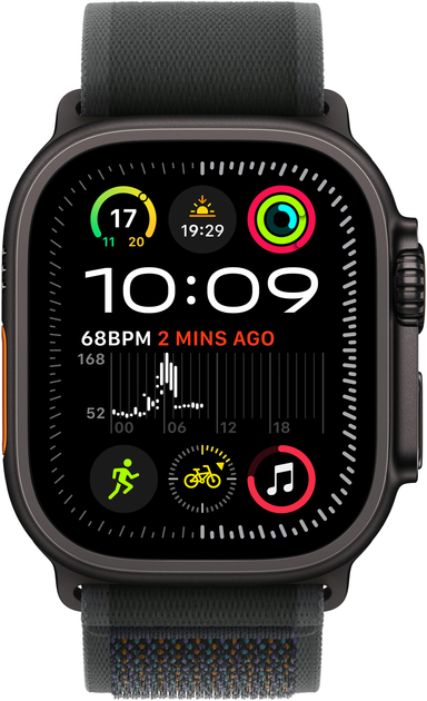 Smartwatch Apple Watch Ultra 2 (2024) GPS + Cellular 49mm Black Titanium Case with Black Trail Loop - M/L (MX4V3) - obraz 2