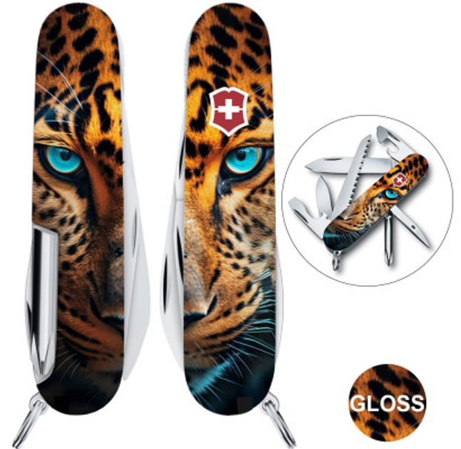 Складаний ніж Victorinox HIKER ANIMAL Леопард 1.4613.3.F1080pw - зображення 2