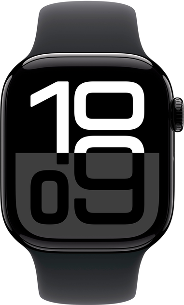 Смарт-годинник Apple Watch Series 10 GPS 42mm Jet Black Aluminium Case with Black Sport Band - M/L (MWWF3) - зображення 2