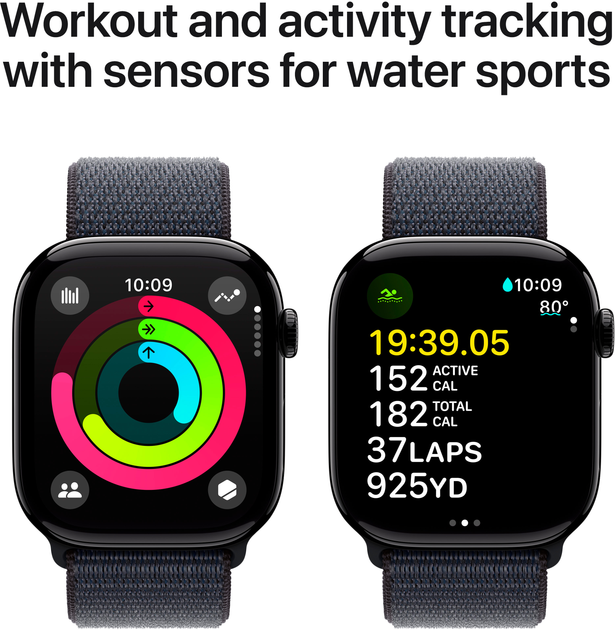 Смарт-годинник Apple Watch Series 10 GPS 46mm Jet Black Aluminium Case with Ink Sport Loop (MWWR3) - зображення 4