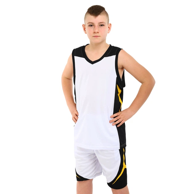 Форма баскетбольная майка и шорты LIDONG L046 4XL Белый/Черный - изображение 3