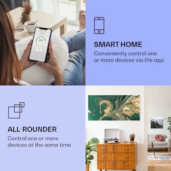 Инфракрасный панельный обогреватель Klarstein Wonderwall Air Art Smart Panel - изображение 5