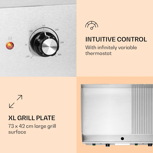 Профессиональный гриль Klarstein Grillmeile 4400 Белый Б/У - изображение 4