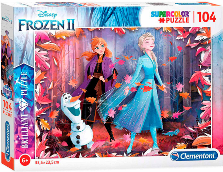 Puzzle Clementoni Brilliant Frozen II 104 elementy 20161 (8005125201617) - obraz 1