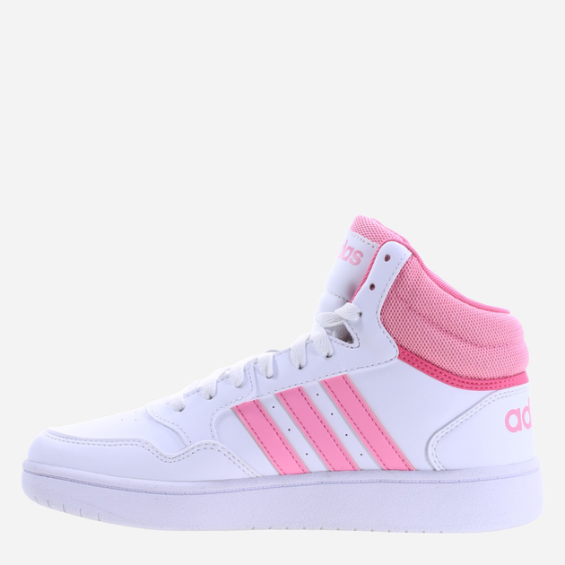 Tenisówki młodzieżowe dla dziewczynki adidas Hoops 3.0 Mid K IG3716 36.5 Biały/Różowy (4066759017078) - obraz 2