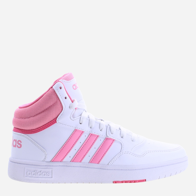 Підліткові кеди для дівчинки adidas Hoops 3.0 Mid K IG3716 39.5 Білий/Рожевий (4066759020689) - зображення 1