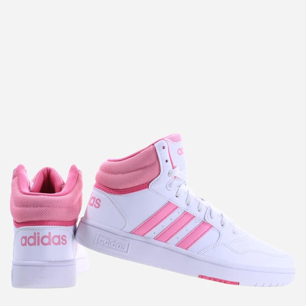 Підліткові кеди для дівчинки adidas Hoops 3.0 Mid K IG3716 36 Білі з рожевим (4066759016972) - зображення 3