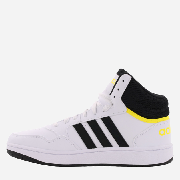 Tenisówki młodzieżowe dla dziewczynki adidas Hoops 3.0 Mid K GZ1928 38.5 Biały/Czarny (4065427529998) - obraz 2