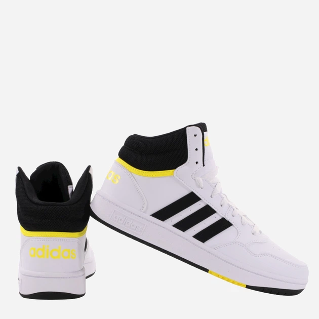Підліткові кеди для дівчинки adidas Hoops 3.0 Mid K GZ1928 38 Білі з чорним (4065427529943) - зображення 3