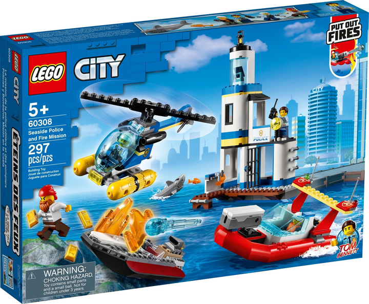 Конструктор LEGO City Операція берегової поліції та пожежників 297 деталей (60308) (955555905845523) - Уцінка - зображення 1