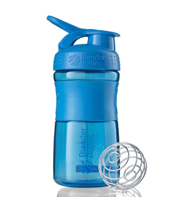 Шейкер спортивний (пляшка) BlenderBottle SportMixer Flip 20oz/590ml Cyan (Original) - изображение 2