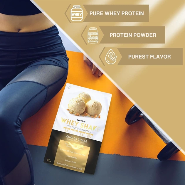Протеин Syntrax Whey Shake 908 g (Vanilla Shake) - изображение 3