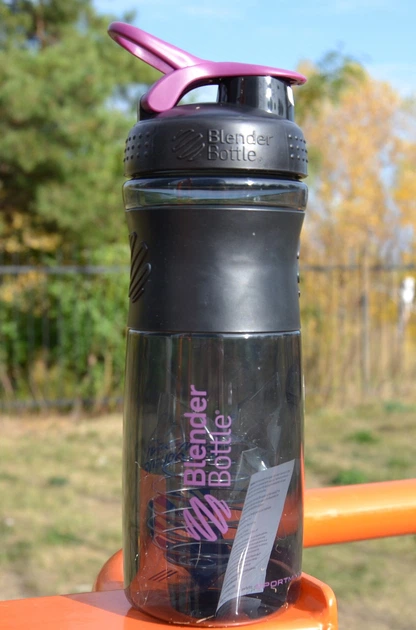 Шейкер спортивний (пляшка) BlenderBottle SportMixer Flip 28oz/820ml Black/Plum - изображение 7