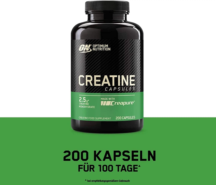 Креатин Optimum Nutrition Creatine Creapure 200 caps (EU) - зображення 2
