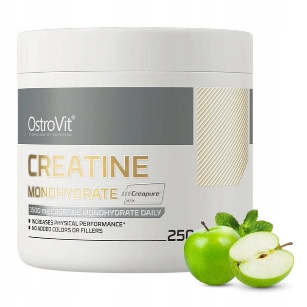 Креатин моногідрат Ostrovit Creatine Monohydrate Creapure 250 g (Apple with mint) - Фото 3 Креатин моногідрат Ostrovit Creatine Monohydrate Creapure 250 g (Apple with mint) - зображення 3