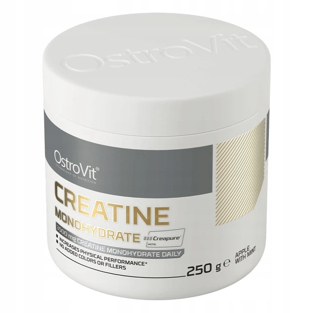 Креатин моногідрат Ostrovit Creatine Monohydrate Creapure 250 g (Apple with mint) - Фото 4 Креатин моногідрат Ostrovit Creatine Monohydrate Creapure 250 g (Apple with mint) - зображення 4