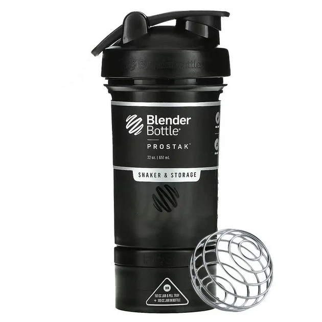 Шейкер спортивний BlenderBottle ProStak 22oz/650ml з 2-ма контейнерами Black - Фото 2 Шейкер спортивний BlenderBottle ProStak 22oz/650ml з 2-ма контейнерами Black - изображение 2