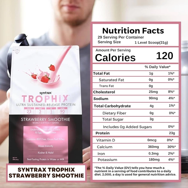 Протеин Syntrax Trophix 908 g (Strawberry Smoothie) - изображение 2