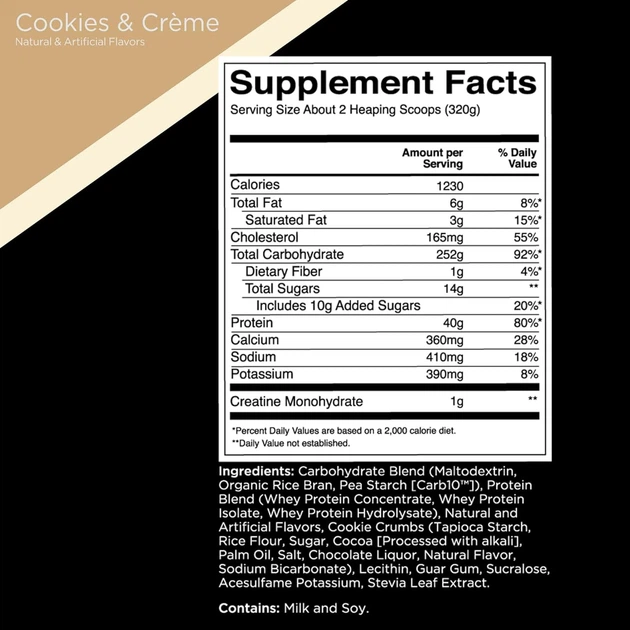 Гейнер Rule One Mass Gainer 2.6 kg (Cookies & Creme) - зображення 2