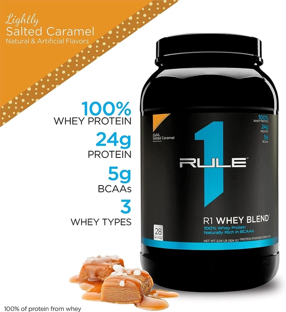 Протеїн Rule 1 Whey Blend 905g (Salted caramel) - изображение 3