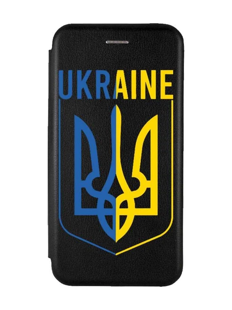 Чохол-книжка чорний з малюнком на Motorola Moto G72 Тризуб (принт 254) - Фото 1 Чохол-книжка чорний з малюнком на Motorola Moto G72 Тризуб (принт 254) - зображення 1