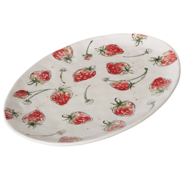 Блюдо Boltze Strawberry керамічне 39 x 31 см (4066076321940) - зображення 1