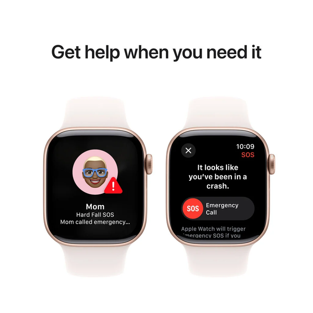 Smartwatch Apple Watch Series 10 GPS + Cellular 42mm Rose Gold Aluminium Case with Light Blush Sport Band - M/L (MWXA3) - obraz 6