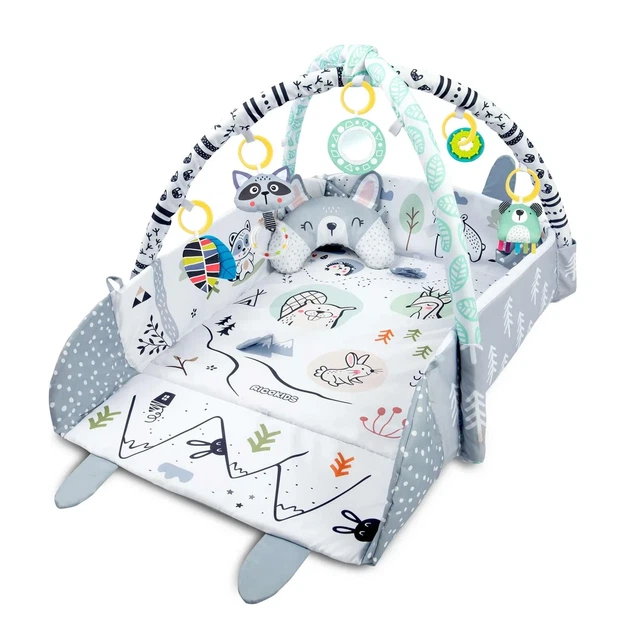 Развивающий интерактивный коврик Ricokids Boho 3в1 с дугами и игрушками 100×110 см. Польша - изображение 8