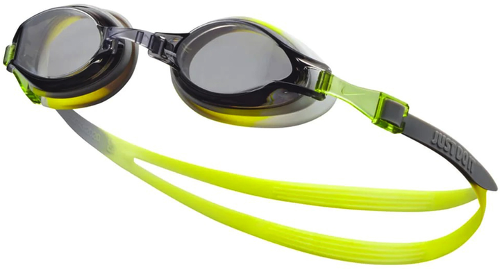 Okulary pływackie Nike Os Chrome Junior NESSD128-042 8-14 lat Biało-zielono-szare (5053012038146) - obraz 1