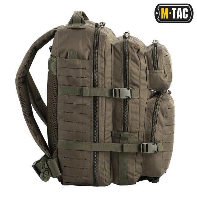 Рюкзак тактичний M-Tac Large Assault Pack Laser Cut 36 літрів, військовий, колір Олива - зображення 2